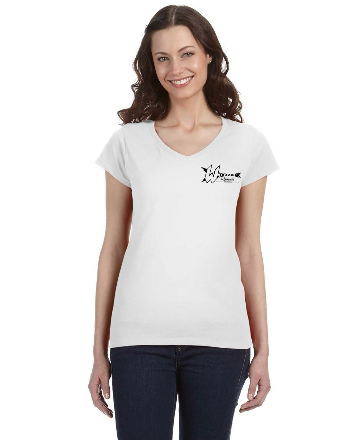Fitted V neck