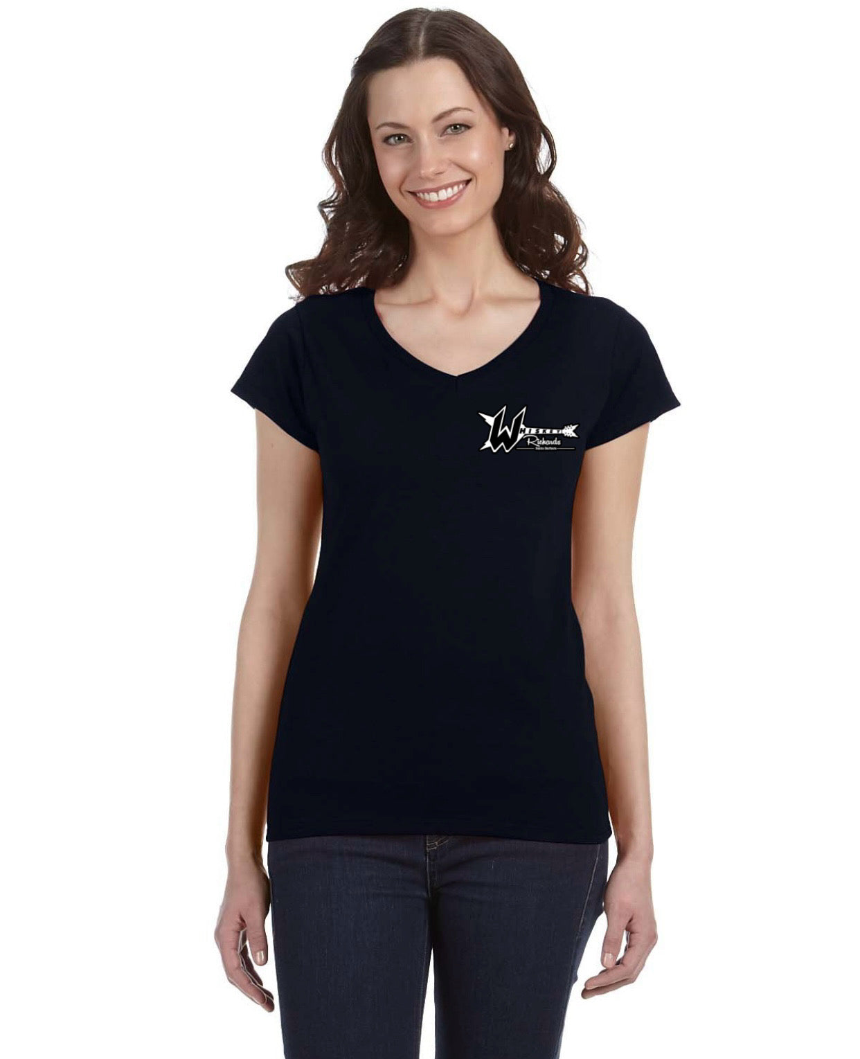 Fitted V neck